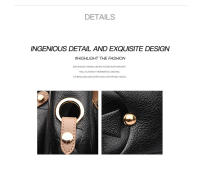 Bolso de mano Bolso nuevo de mujer Bolso de hombro en relieve de moda de alta gama Bolso de cubo de gran capacidad para niños y madres - details 6