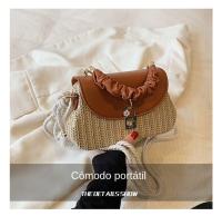 Bolso de mano de paja de moda para mujer, bolso de hombro tipo bandolera de cuerda de alto valor, novedad de verano - details 5