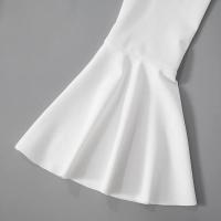 Vestido de Cautiva con Escote Profundo V Blanco Manga de Playa de Otoño a la Moda - details 3