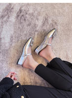 Francés Mary Jane cabeza cuadrada aumento de altura interior solo zapatos de las mujeres nova moda banquete medio arrastre zapatos de las mujeres - details 15