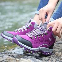 Women's Outdoor Hiking Boots Comfortable Round Toe Lace Up Shoes Women's Anti-skid Fashion Boots - details 1