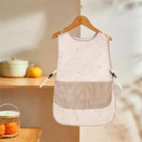 Delantal portátil limpiable resistente a las manchas, delantal lavable a mano de poliéster a prueba de aceite, impermeable con bolsillo, bata para el hogar y comedor - details 3