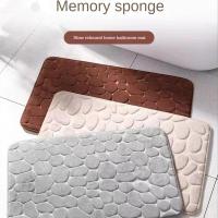 Alfombrilla de baño antideslizante 3D, felpudo absorbente con relieve de adoquines, lavable a máquina, de secado rápido - details 7