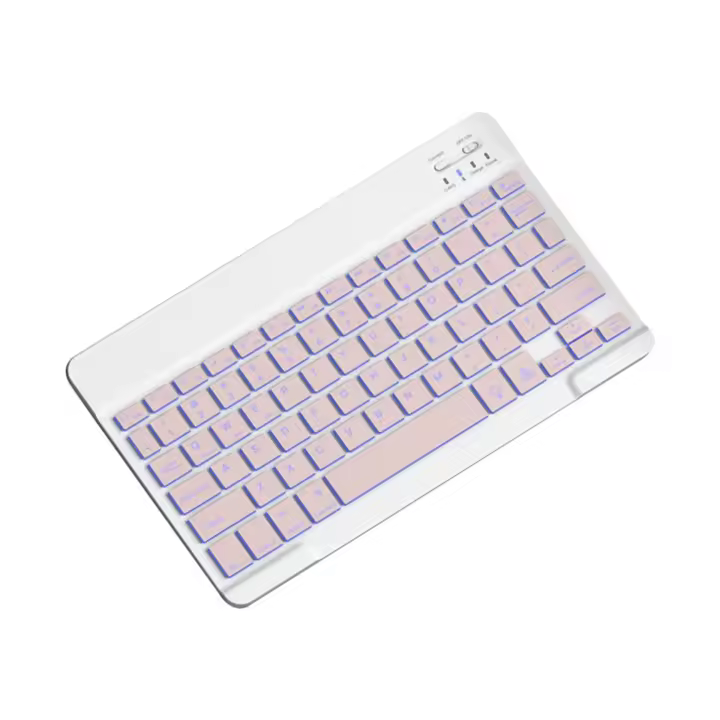 Teclado retroiluminado de 10 pulgadas, Mini teclado silencioso portátil Bluetooth para teléfonos móviles, tabletas y portátiles, teclado inalámbrico G - 1