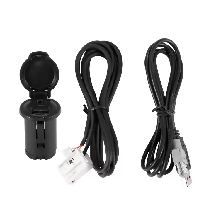 Juego de cables auxiliares USB macho estéreo para coche, para Peugeot 206, 207, 307, 308, 407, 408, 508, 607, Citroen C3, C4, C5, C6, RD43, RD45 - 1