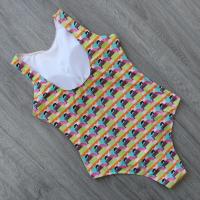 Traje de Baño de Una Pieza Impreso 2024 Talla Grande Push Up Estilo Vintage de Flor - details 9