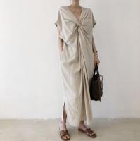 Vestido de Verano Vintage sin Espalda REALEFT Manga Corta, Cuello en V, Moda Casual para Mujeres - details 8