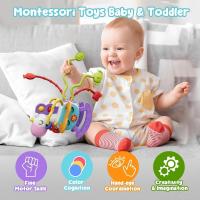 Juguetes sensoriales Montessori para niños pequeños de 1 a 3 años, actividad de juguete de cuerda de tracción, juguetes educativos infantiles, regalos - details 1