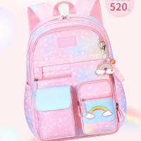Mochila infantil de arcoíris con apertura lateral estilo refrigerador, bolso de hombro con apertura de puerta, bolso escolar para estudiantes de estilo coreano - details 8