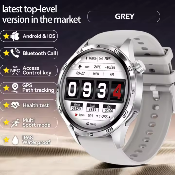 2025Watch 5 Pro smartwatch 1.53 pulgadas 360 * 360 Pantalla AMOLED rastreador GPS de alta definición reloj impermeable Bluetooth frecuencia cardíaca pulsera de monitoreo de salud reloj deportivo al aire libre para hombres y mujeres brújula - 1