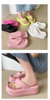 Chanclas de plataforma EVA para mujer, Sandalias de tacón cómodas, informales, para la playa, novedad de verano, 2023 - details 3