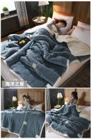 Mantas cálidas para la cama, edredón de franela gruesa de 3 capas, suave y cómodo, lavable, Otoño e Invierno - details 23
