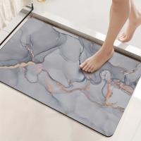 1 alfombrilla antideslizante para baño con patrón de mármol, alfombrilla absorbente para el suelo del inodoro, alfombrilla - details 6