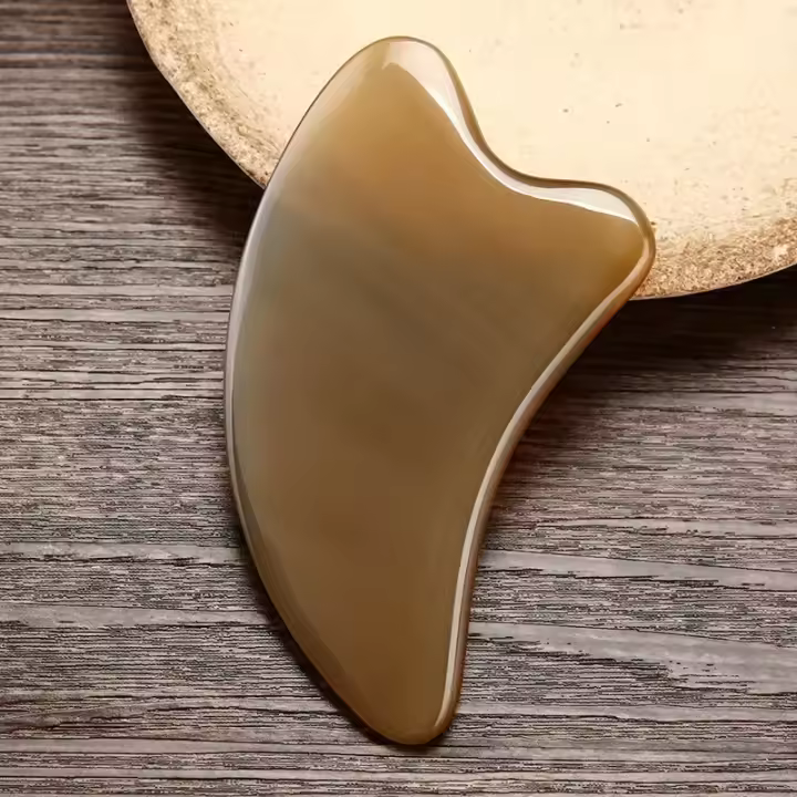 Tabla de Gua Sha de Cuerno de Búfalo Natural Masajeador Facial para Levantamiento y Rejuvenecimiento Herramienta de Belleza de Masaje Manual - 1