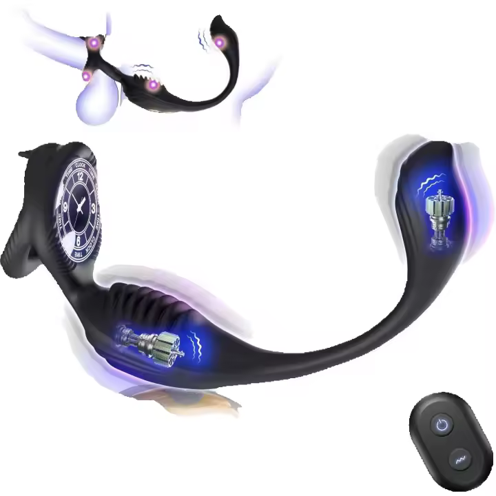 Leten-vibrador Anal con masajeador de próstata 4 en 1, anillo estimulador de mancha, vibrador con Control remoto, Juguetes sexuales para hombres - 1
