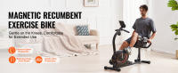 SucceBuy Bicicleta estática reclinada con resistencia magnética ajustable, asiento cómodo, monitor LCD y volante de inercia pesado - details 0