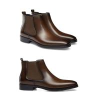 Cojín de cerdo cómodo y genuino de estilo moderno, azada hecha a mano de alta calidad, bota, cuero respirable para hombre Chelea - details 16