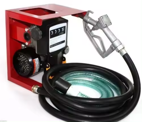 Bomba de Transferencia de Diesel Multifuncional Autónoma con Asa y Tubo de Aceite Entrante y Salida para Vehículos/Granjas - 1