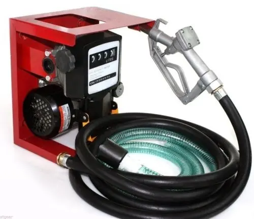 Bomba de Transferencia de Diesel Multifuncional Autónoma con Asa y Tubo de Aceite Entrante y Salida para Vehículos/Granjas - 1
