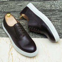 Zapatos casuales de cuero para hombre, zapatos de hombre de moda versátiles con cordones de piel de vaca. - details 2