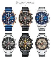 Reloj de Negocios Impermeable de Cuarzo CURREN 8351 Correa de Acero Inoxidable - details 3