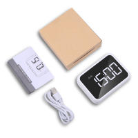 ORIA-reloj despertador LED con espejo, Mini relojes de escritorio, despertador Digital multifuncional con carga USB para el hogar y la Oficina - details 7