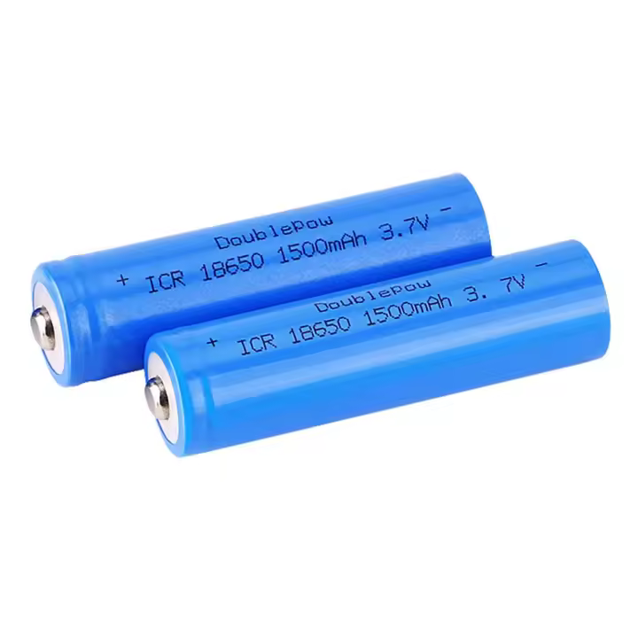 Batería de litio recargable para linterna Solar, 2 piezas, 3,7 V, 18650, 1500mah, para ventiladores pequeños, capacidad real - 1