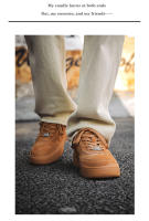 La primera capa de cuero nuevos zapatos de herramientas versátiles zapatos escolares retro de caña baja - details 1