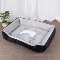 Nido de perro con patrón de hueso de invierno cálido, felpa corta, suave, cachorro, gato, sofá para dormir, algodón PP, cestas cómodas, cama de invierno - details 2