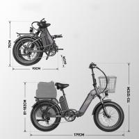 FAFREES FF20 Polar Bicicleta Eléctrica, SHIMANO de 7 velocidades, frenos de disco mecánicos, pantalla LCD en color, motor de 860W, batería de 48V 20.8AH, suspensión delantera, alcance de 96-115km, neumático inflable de 20*4,0 pulgadas, azul - details 11