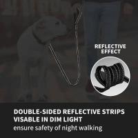 Nylon reflectante de 6 pies con mango acolchado suave, anillo en D adecuado para caminar y entrenar, correa para perros pequeños y grandes - details 4