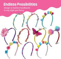 Kit para hacer diademas para niñas, haz tus propias diademas de moda para niños, juego de accesorios para el cabello DIY - details 1