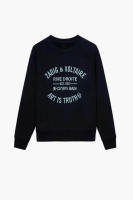 Sudadera bordada de algodón rosa con letras clásicas ZV de nicho francés para mujer, suéter bordado, principios de otoño - details 17