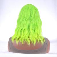 Peluca con flecos verdes, reemplazo de cabello falso natural para mujeres, peinado diario para niñas - details 1