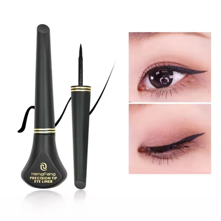 Lápiz delineador de ojos líquido negro de secado rápido, lápiz de ojos suave sin manchas - 1