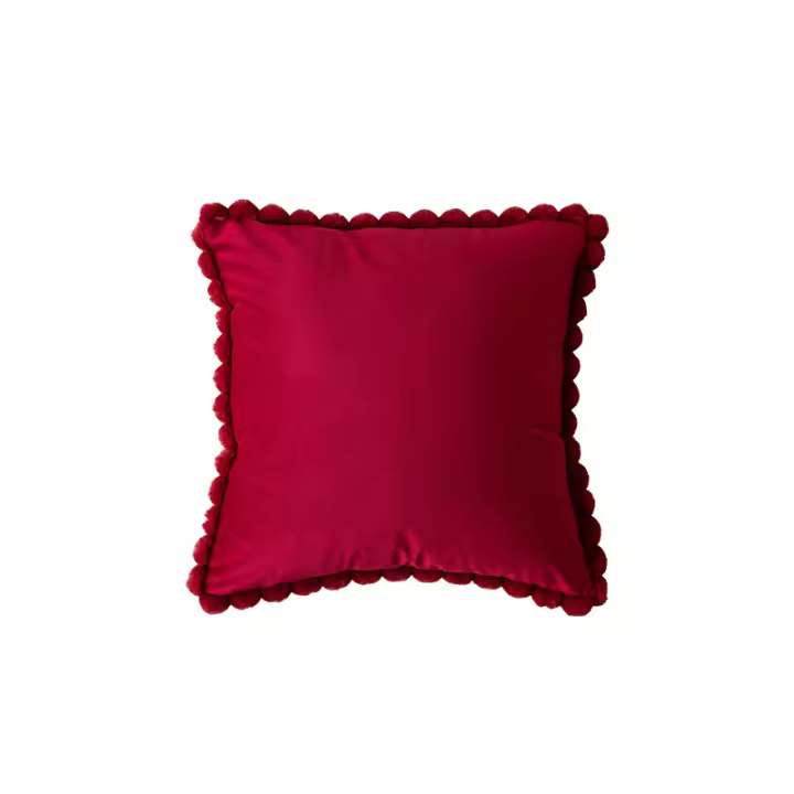 Funda de almohada de terciopelo respetuosa con la piel, funda de cojín Vintage con pelo de conejo, funda de almohada de 45x45cm de Color sólido - 1