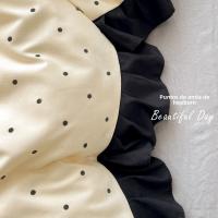 Conjunto de Cama de Algodón Tejido Nube Borde Sombrero de Cama de Cuatro Piezas - details 33