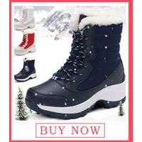 Botas de plataforma de felpa para mujer, zapatos planos para mantener el calor, invierno - details 3