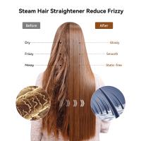 Plancha de pelo a vapor, salón profesional, Nano titanio, cerámica, plancha plana de vapor, planchas alisadoras de pelo para suavidad - details 6