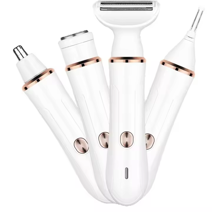 Afeitadora eléctrica para mujer, piernas de bikini, afeitadora para mujer, cejas, labios, cuerpo, cara, barba, nariz, brazo, axilas, depiladora facial para mujer, afeitadora 4 en 1, puerto de carga tipo C - 1