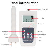 Medidor de punto de rocío de madera, higrómetro Digital con pantalla retroiluminada, probador de temperatura de humedad para pared de cuero textil - details 15