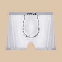 Bóxer elástico Simple de seda satinada para hombre, calzoncillos Boxer ultrafinos transpirables sin costuras, lencería, ropa interior de secado rápido para hombre, diario - details 11