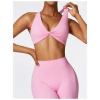 Sujetador deportivo push-up con tiras cruzadas para mujer, top corto para yoga, gimnasio, fiess, transpirable - details 15