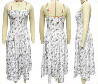 Vestido de mujer sin mangas y hombros, diseño elegante, vestido de corte - details 2