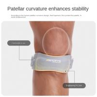 Rodillera de neopreno con correa de soporte, diseño antideslizante, transpirable, correa para tendón rotuliano, amortiguador ajustable - details 4