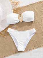 Bandeau de Concha Marina Bikini Traje de Baño Sexy para Mujeres Estilo Biquini Brasileño - details 3