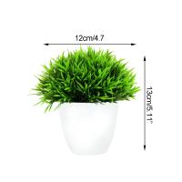 Plantas artificiales en maceta, bonsái verde, árbol pequeño, plantas de hierba, adorno en maceta, flores falsas para decoración del jardín del hogar, fiesta de boda - details 6