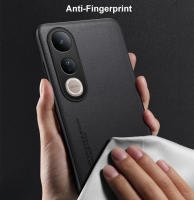 Funda de lujo de cuero PU para Vivo V50 Lite Cubierta trasera de silicona mate, protección total contra golpes - details 7
