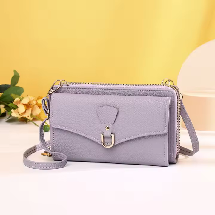 Bolso bandolera pequeño para mujer, bolso para teléfono móvil, bolsos de hombro, billetera con ranuras para tarjetas de crédito - 1