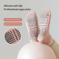 Calcetines de algodón de Yoga para mujer, calcetín antideslizante, transpirable, elástico, deportivo, exterior, 1 par - details 3